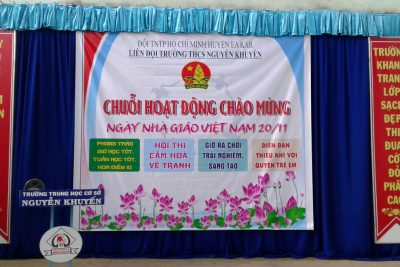 Sôi nổi chuỗi hoạt động chào mừng ngày Nhà giáo Việt Nam tại liên đội trường THCS Nguyễn Khuyến