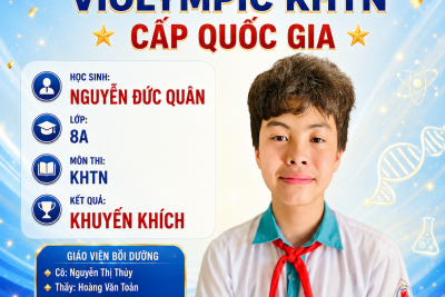 VINH DANH HỌC SINH ĐẠT GIẢI VIOLYMPIC KHOA HỌC TỰ NHIÊN CẤP QUỐC GIA